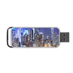 New-york Cityscape  Portable Usb Flash (one Side) by Dushan