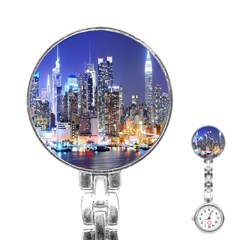 New-york Cityscape  Stainless Steel Nurses Watch