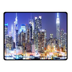 New-york Cityscape  Double Sided Fleece Blanket (small)  by Dushan