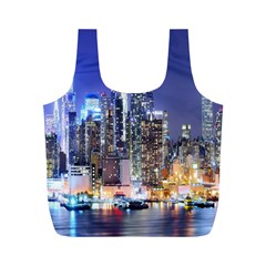 New-york Cityscape  Full Print Recycle Bag (m) by Dushan