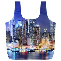 New-york Cityscape  Full Print Recycle Bag (xl) by Dushan