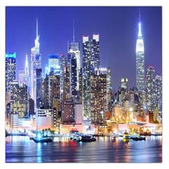 New-york Cityscape  Large Satin Scarf (square) by Dushan