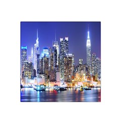 New-york Cityscape  Satin Bandana Scarf by Dushan