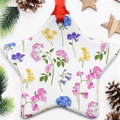 Botanical Flowers Ornament (star)