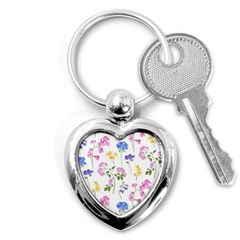 Botanical Flowers Key Chain (heart) by Dushan