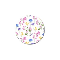 Botanical Flowers Golf Ball Marker by Dushan