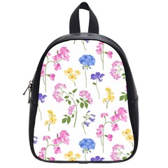 Botanical Flowers School Bag (small) by Dushan