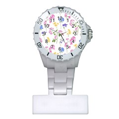 Botanical Flowers Plastic Nurses Watch