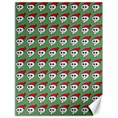 Comic Head Skull - Hat Red - Cartoon Skull Canvas 18  X 24  by DinzDas