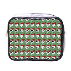 Comic Head Skull - Hat Red - Cartoon Skull Mini Toiletries Bag (one Side) by DinzDas