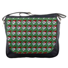 Comic Head Skull - Hat Red - Cartoon Skull Messenger Bag