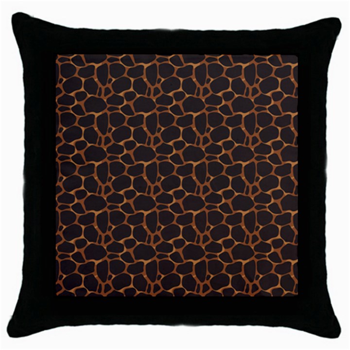 Animal Skin - Panther Or Giraffe - Africa And Savanna Throw Pillow Case (Black)