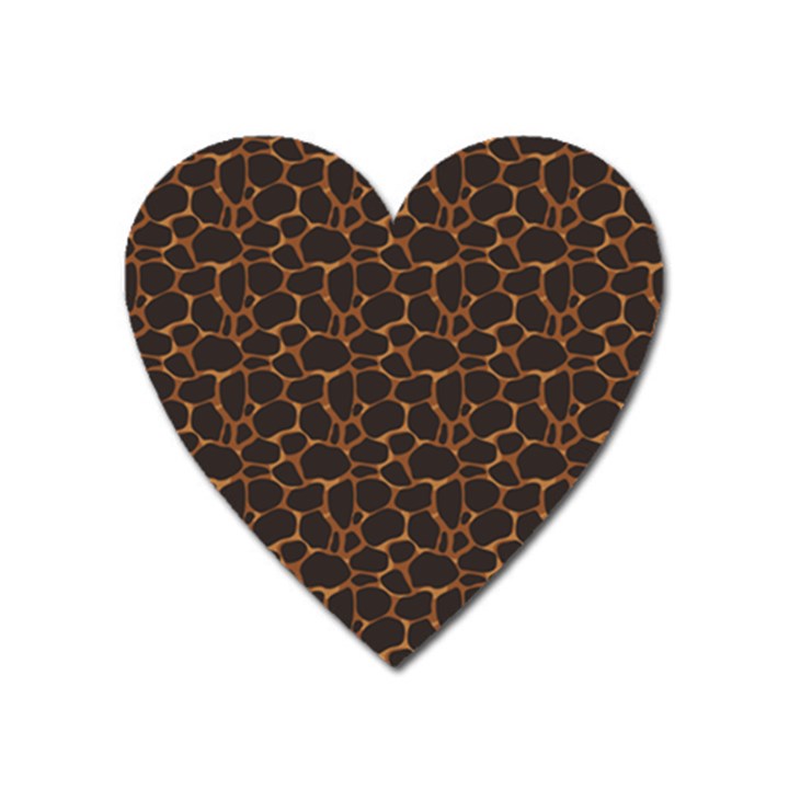 Animal Skin - Panther Or Giraffe - Africa And Savanna Heart Magnet