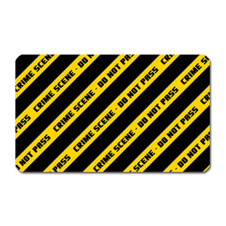 Warning Colors Yellow And Black - Police No Entrance 2 Magnet (Rectangular)