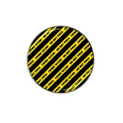 Warning Colors Yellow And Black - Police No Entrance 2 Hat Clip Ball Marker (4 Pack) by DinzDas