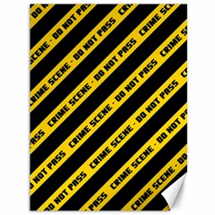 Warning Colors Yellow And Black - Police No Entrance 2 Canvas 36  X 48  by DinzDas