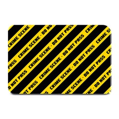 Warning Colors Yellow And Black - Police No Entrance 2 Plate Mats by DinzDas