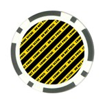 Warning Colors Yellow And Black - Police No Entrance 2 Poker Chip Card Guard Front