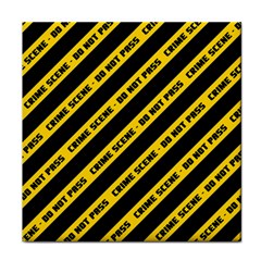 Warning Colors Yellow And Black - Police No Entrance 2 Face Towel by DinzDas