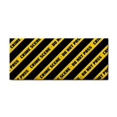 Warning Colors Yellow And Black - Police No Entrance 2 Hand Towel by DinzDas