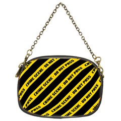 Warning Colors Yellow And Black - Police No Entrance 2 Chain Purse (two Sides) by DinzDas