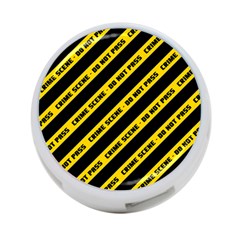 Warning Colors Yellow And Black - Police No Entrance 2 4-port Usb Hub (one Side) by DinzDas