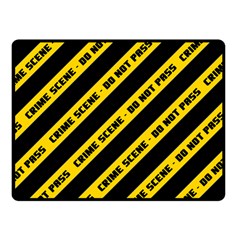 Warning Colors Yellow And Black - Police No Entrance 2 Fleece Blanket (small) by DinzDas