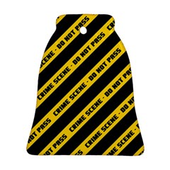 Warning Colors Yellow And Black - Police No Entrance 2 Ornament (bell) by DinzDas