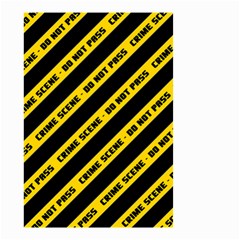 Warning Colors Yellow And Black - Police No Entrance 2 Small Garden Flag (two Sides) by DinzDas