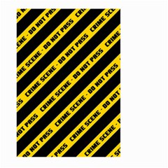 Warning Colors Yellow And Black - Police No Entrance 2 Large Garden Flag (two Sides) by DinzDas