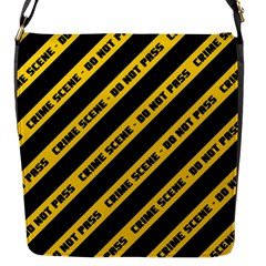 Warning Colors Yellow And Black - Police No Entrance 2 Flap Closure Messenger Bag (s) by DinzDas