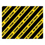 Warning Colors Yellow And Black - Police No Entrance 2 Double Sided Flano Blanket (Large)  80 x60  Blanket Front