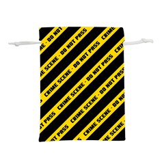 Warning Colors Yellow And Black - Police No Entrance 2 Lightweight Drawstring Pouch (m) by DinzDas