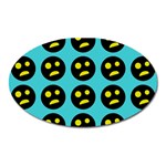 005 - Ugly Smiley With Horror Face - Scary Smiley Oval Magnet Front