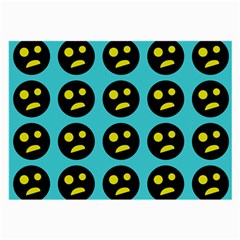 005 - Ugly Smiley With Horror Face - Scary Smiley Large Glasses Cloth (2 Sides) by DinzDas