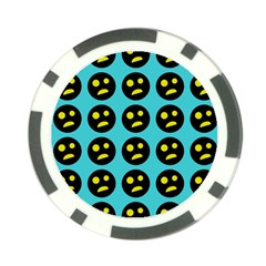 005 - Ugly Smiley With Horror Face - Scary Smiley Poker Chip Card Guard (10 Pack) by DinzDas