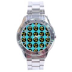 005 - Ugly Smiley With Horror Face - Scary Smiley Stainless Steel Analogue Watch by DinzDas