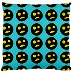 005 - Ugly Smiley With Horror Face - Scary Smiley Large Cushion Case (One Side) Front