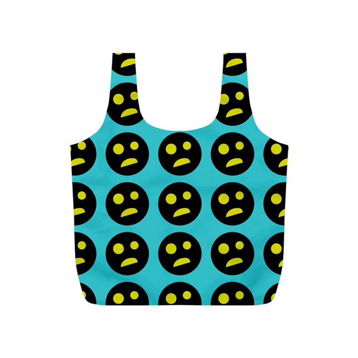 005 - Ugly Smiley With Horror Face - Scary Smiley Full Print Recycle Bag (S)