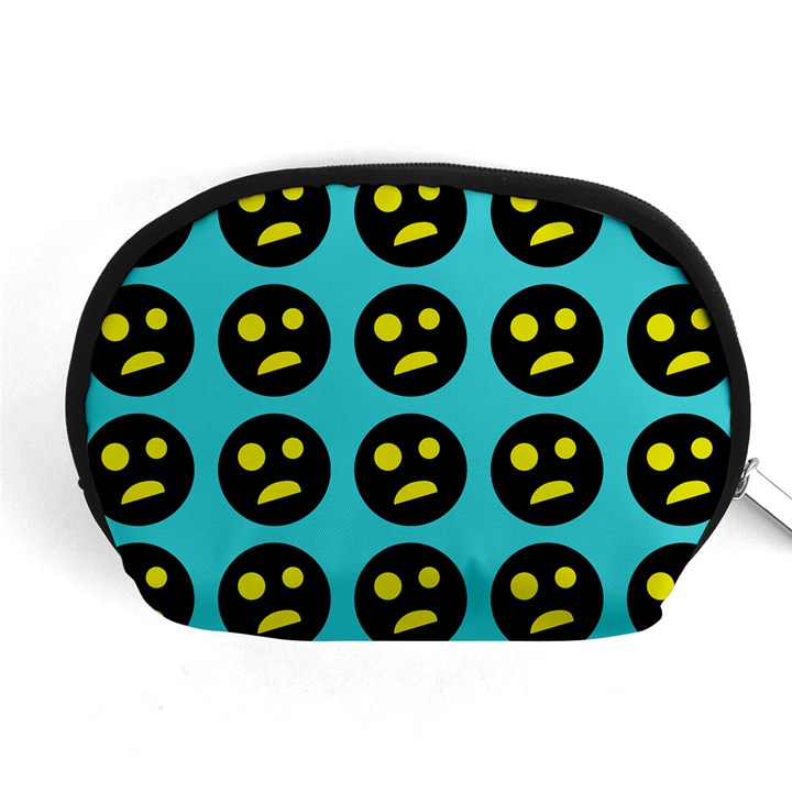 005 - Ugly Smiley With Horror Face - Scary Smiley Accessory Pouch (Medium)