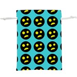 005 - Ugly Smiley With Horror Face - Scary Smiley  Lightweight Drawstring Pouch (XL) Back