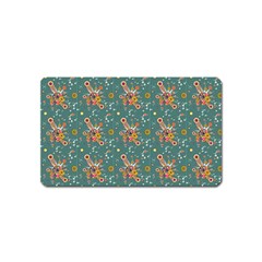 006 - Funky Oldschool 70s Wallpaper - Exploding Circles Magnet (name Card) by DinzDas