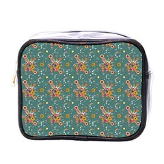 006 - Funky Oldschool 70s Wallpaper - Exploding Circles Mini Toiletries Bag (one Side) by DinzDas