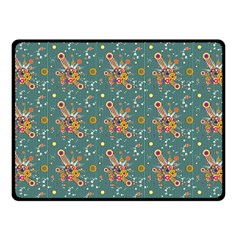 006 - Funky Oldschool 70s Wallpaper - Exploding Circles Fleece Blanket (small) by DinzDas