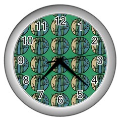 Bamboo Trees - The Asian Forest - Woods Of Asia Wall Clock (silver) by DinzDas