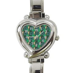 Bamboo Trees - The Asian Forest - Woods Of Asia Heart Italian Charm Watch by DinzDas