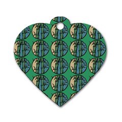 Bamboo Trees - The Asian Forest - Woods Of Asia Dog Tag Heart (one Side) by DinzDas