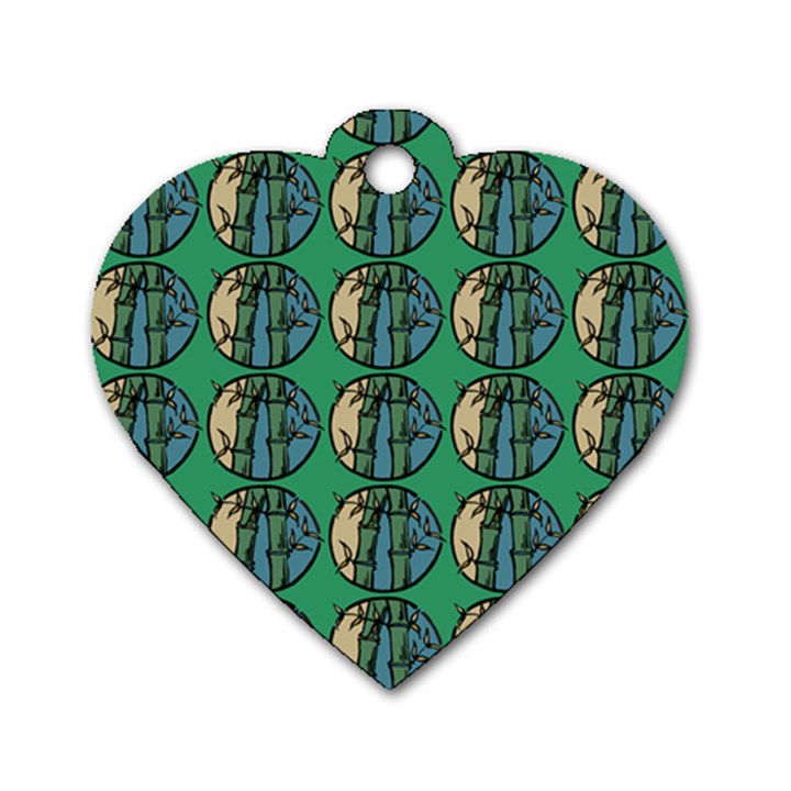 Bamboo Trees - The Asian Forest - Woods Of Asia Dog Tag Heart (Two Sides)