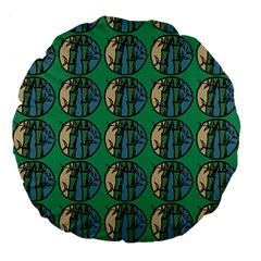 Bamboo Trees - The Asian Forest - Woods Of Asia Large 18  Premium Flano Round Cushions by DinzDas