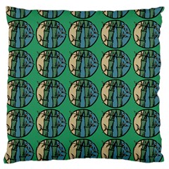 Bamboo Trees - The Asian Forest - Woods Of Asia Large Flano Cushion Case (one Side) by DinzDas